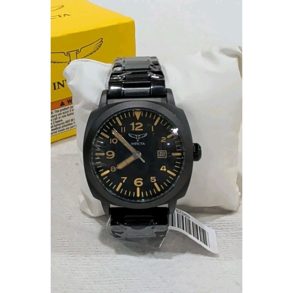 Invicta Specialty 44mm Men’s Watch #69629 Black Stainless Steel Band New In Box